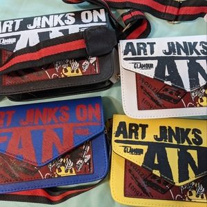 New Art Jinks Now Harajuku street style crossbody bag YELLOW & BLUE ONLY
